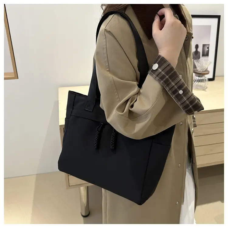 Winter Canvas Shoulder Bag Large Capacity Korean Style — feature 17
