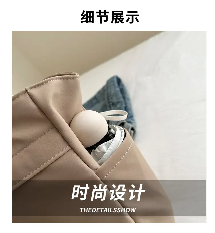 Winter Canvas Shoulder Bag Large Capacity Korean Style — feature 3