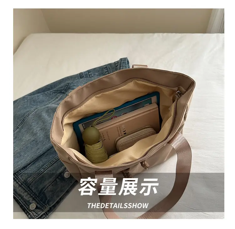 Winter Canvas Shoulder Bag Large Capacity Korean Style — feature 7