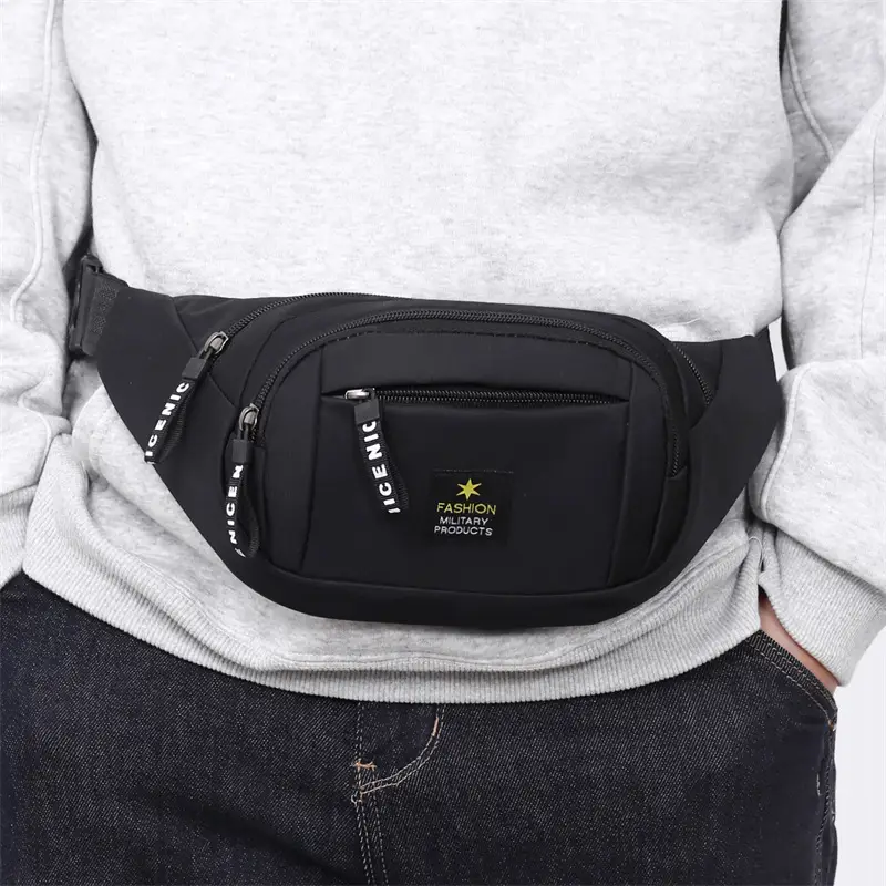 Men's Blue Crossbody Phone Waist Bag with Adjustable Strap - Image 6