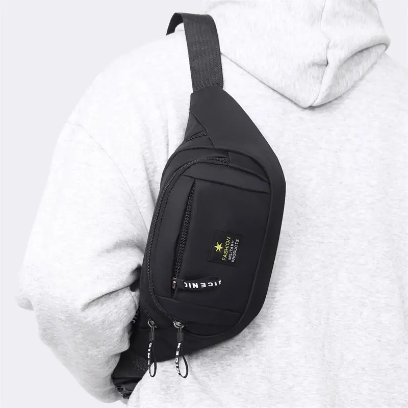 Men's Blue Crossbody Phone Waist Bag with Adjustable Strap - Image 7