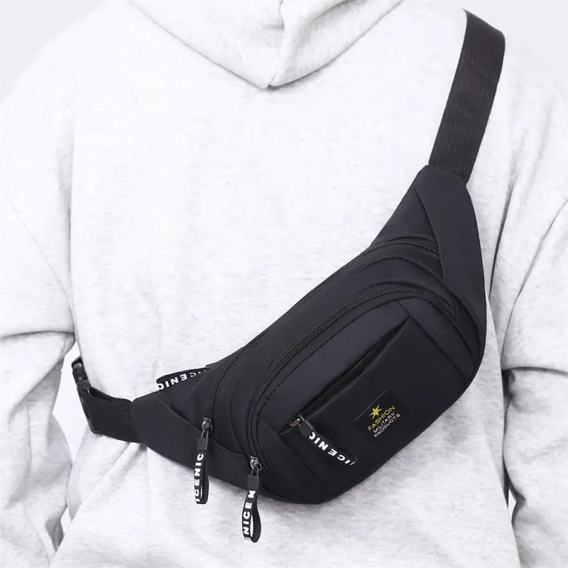 Men's Blue Crossbody Phone Waist Bag with Adjustable Strap - Image 8