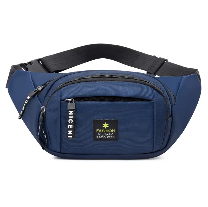 Men's Blue Crossbody Phone Waist Bag with Adjustable Strap - Image 3
