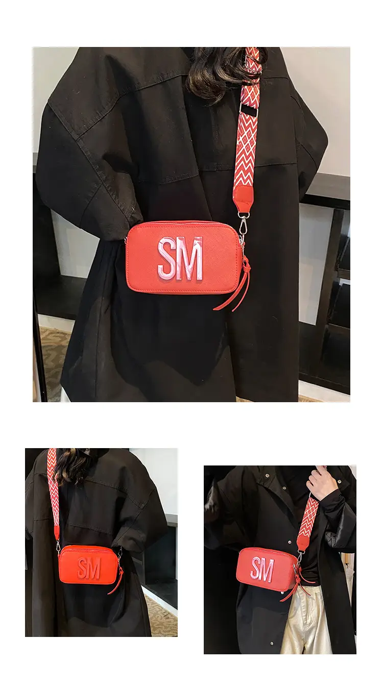 2024 SM Crossbody Bag Women White Square Design — feature 25
