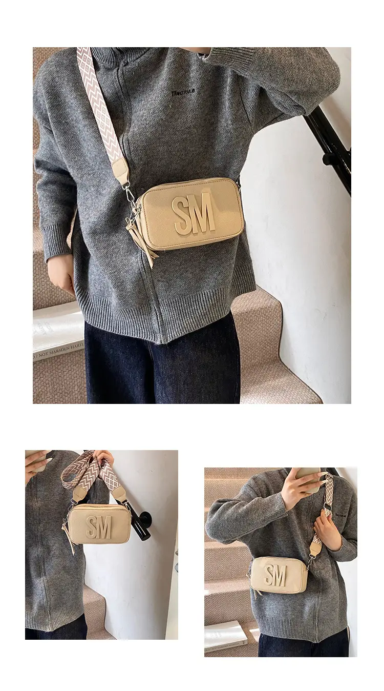 2024 SM Crossbody Bag Women White Square Design — feature 28
