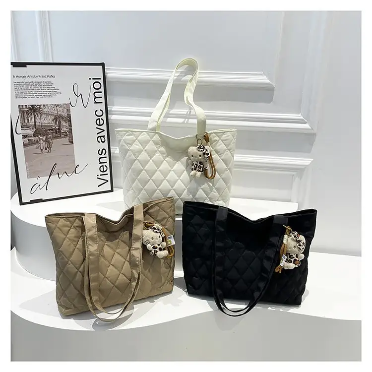 Korean Style Quilted Shoulder Bag for Women - Image 7