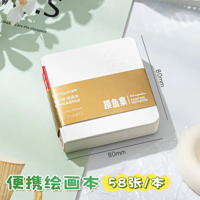 Mini Watercolor Pigment Walnut Box Portable Hand Ledger Book Sketchup Travel Painting Book Color Tone Small Sketchpad — feature 19