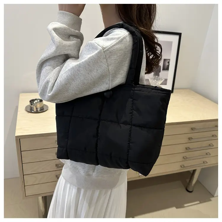 Cotton Embroidered Tote Bag White Large Capacity — feature 14