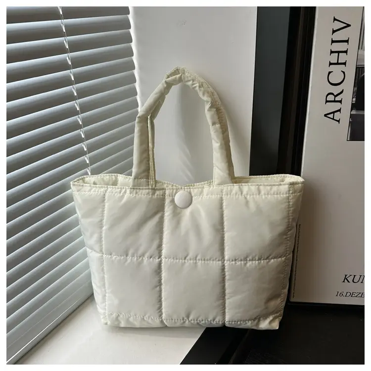 Cotton Embroidered Tote Bag White Large Capacity — feature 18