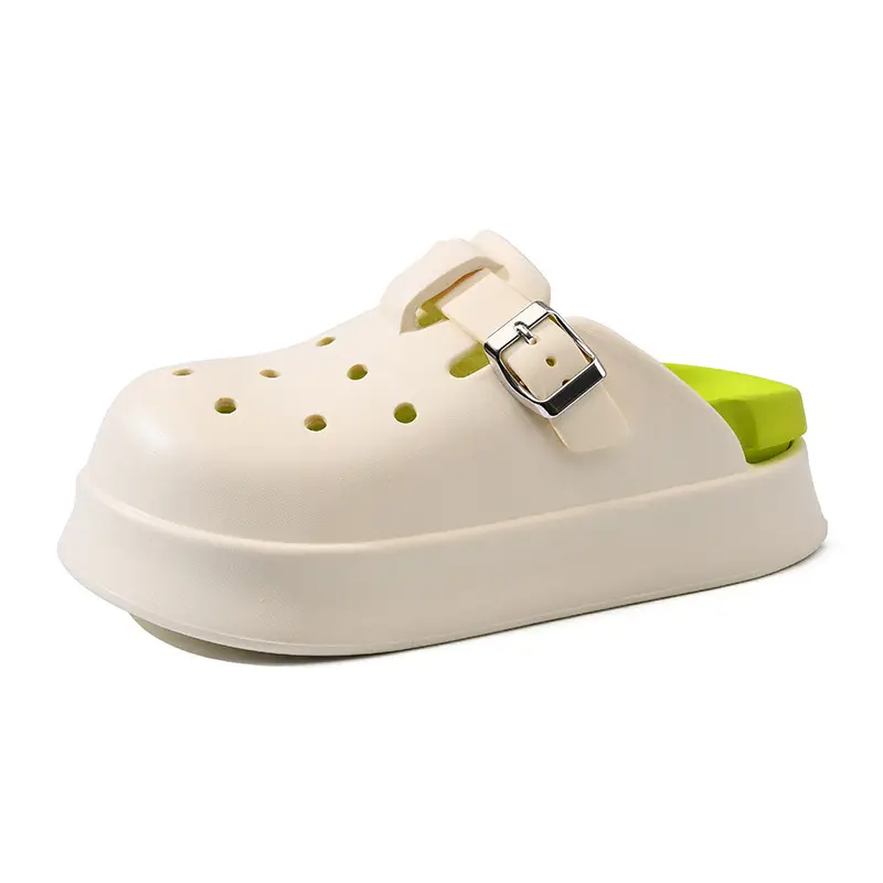 Hole Shoes Women's Summer Wear Non-Stinky Foot Wear-Resistant Sandals EVA Home Non-Slip All-Match Heightened Shoe Slippers - Image 9