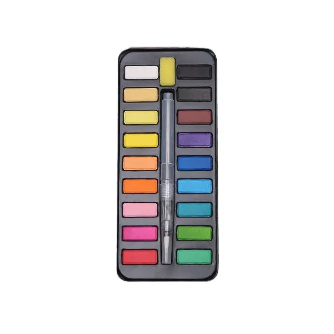 solid watercolor paint box portable suit powder cake pigment hand painted watercolor powder cake watercolor pigment wholesale