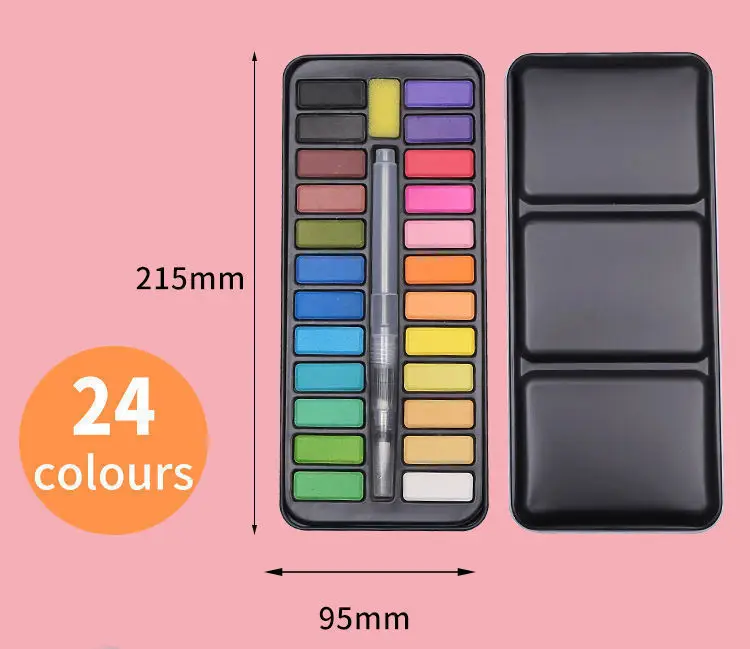 solid watercolor paint box portable suit powder cake pigment hand painted watercolor powder cake watercolor pigment wholesale — feature 3