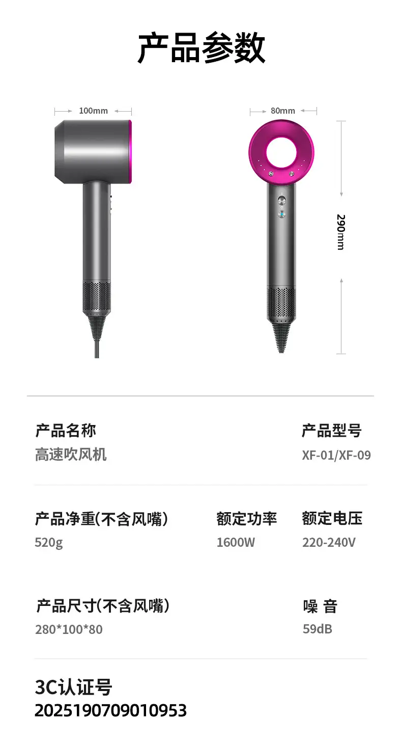 High-Speed Hair Dryer with Negative Ion Technology — feature 1