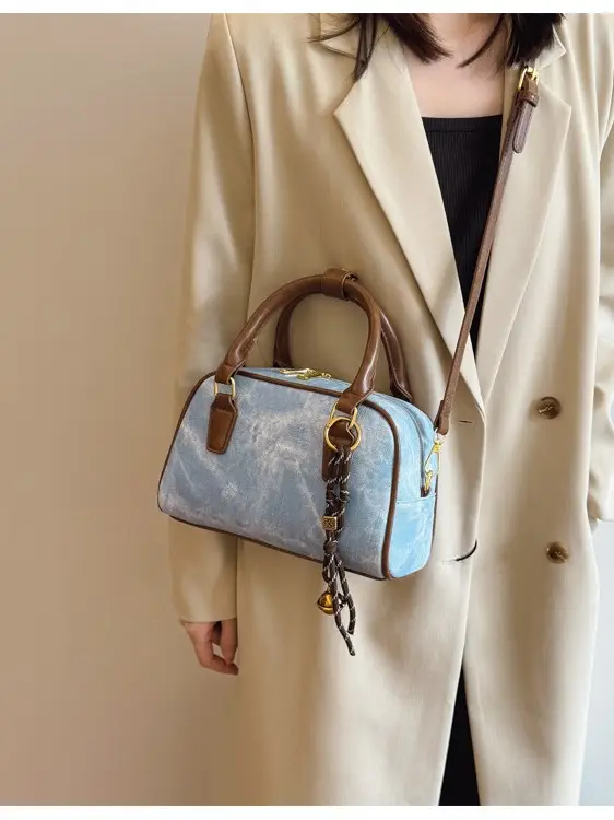 Light Blue Crossbody Bag for Women 2024 Winter Shoulder - Image 5