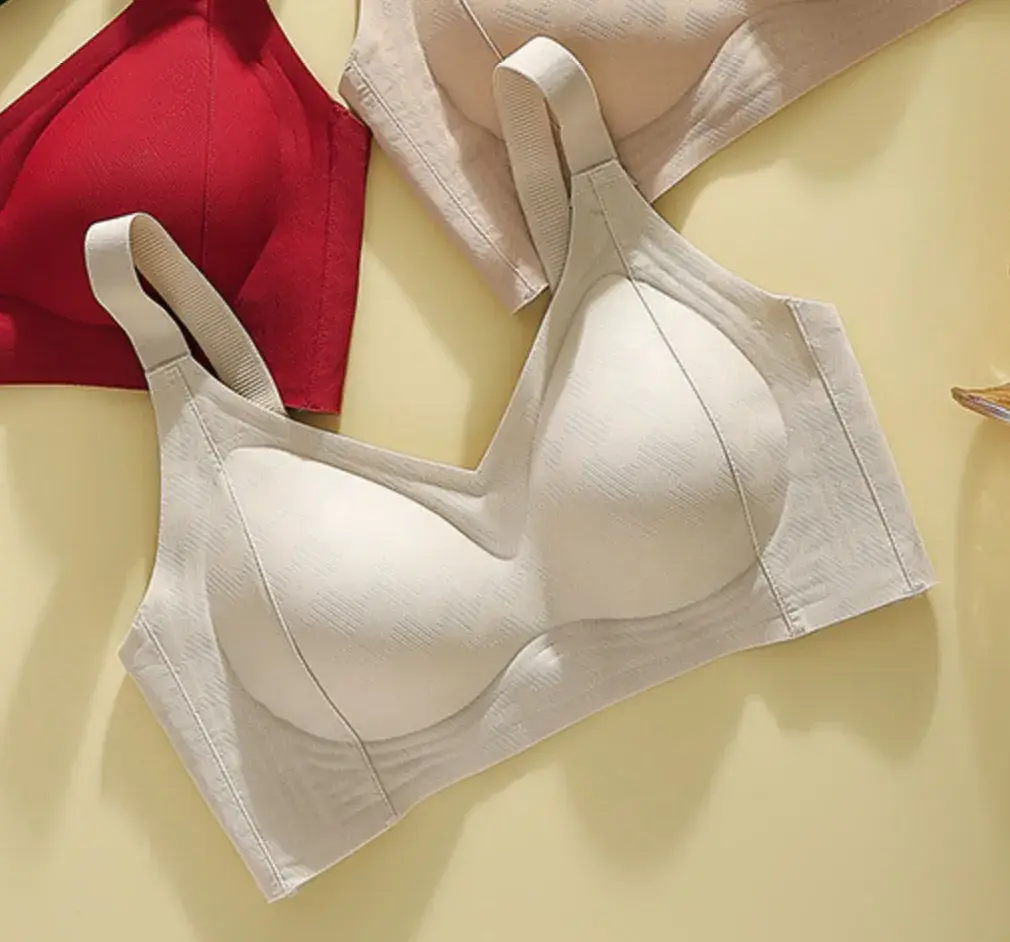 Jane Mani Red Jelly Soft Fixed Cup Bra for Women - Image 2