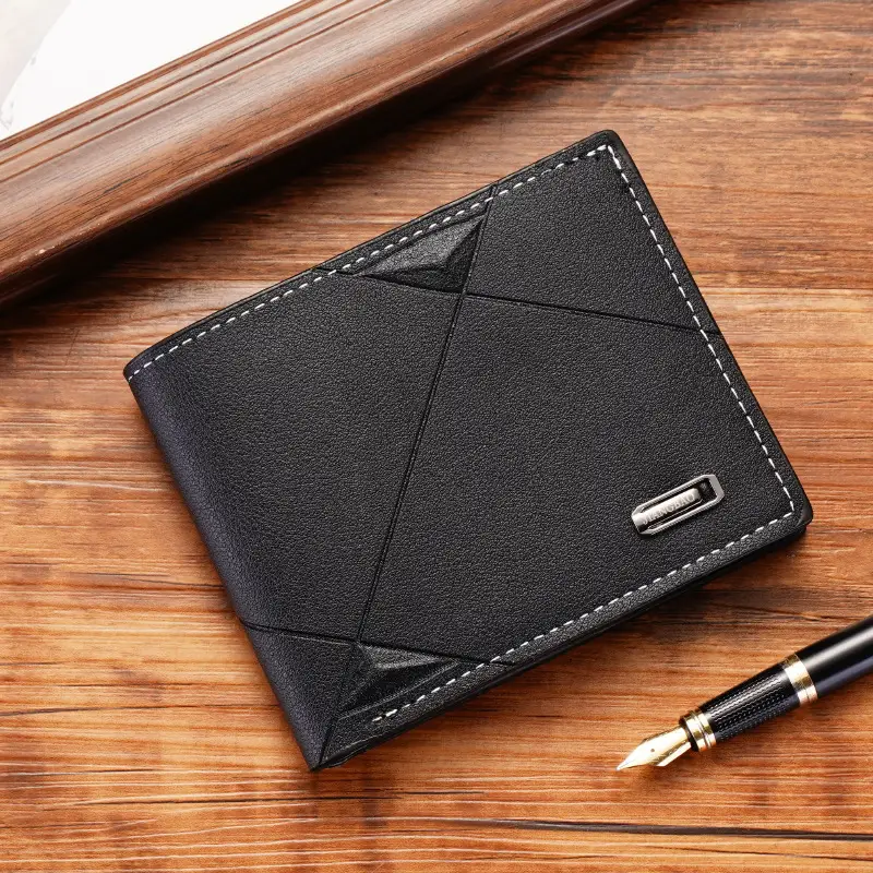 New Men's Wallet Men's Short Three-fold Cross Soft Wallet Multi-card Stylish Casual Wallet Men's Youth Thin Wallet