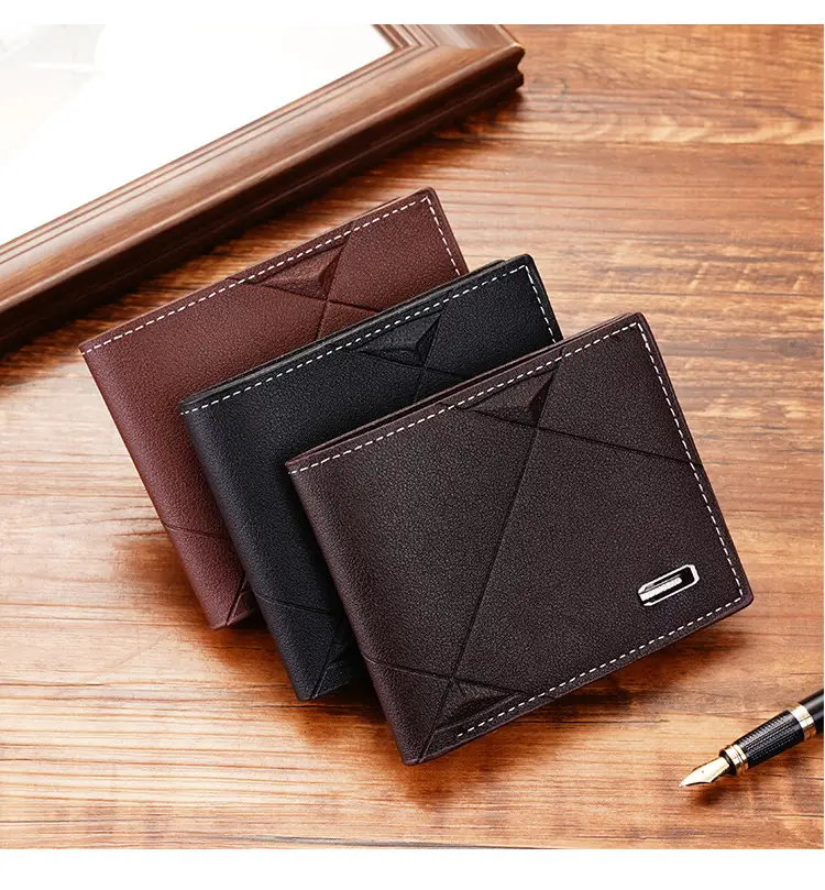 New Men's Wallet Men's Short Three-fold Cross Soft Wallet Multi-card Stylish Casual Wallet Men's Youth Thin Wallet — feature 10
