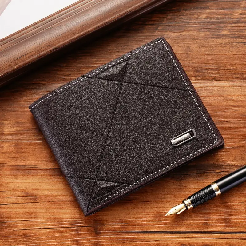 New Men's Wallet Men's Short Three-fold Cross Soft Wallet Multi-card Stylish Casual Wallet Men's Youth Thin Wallet