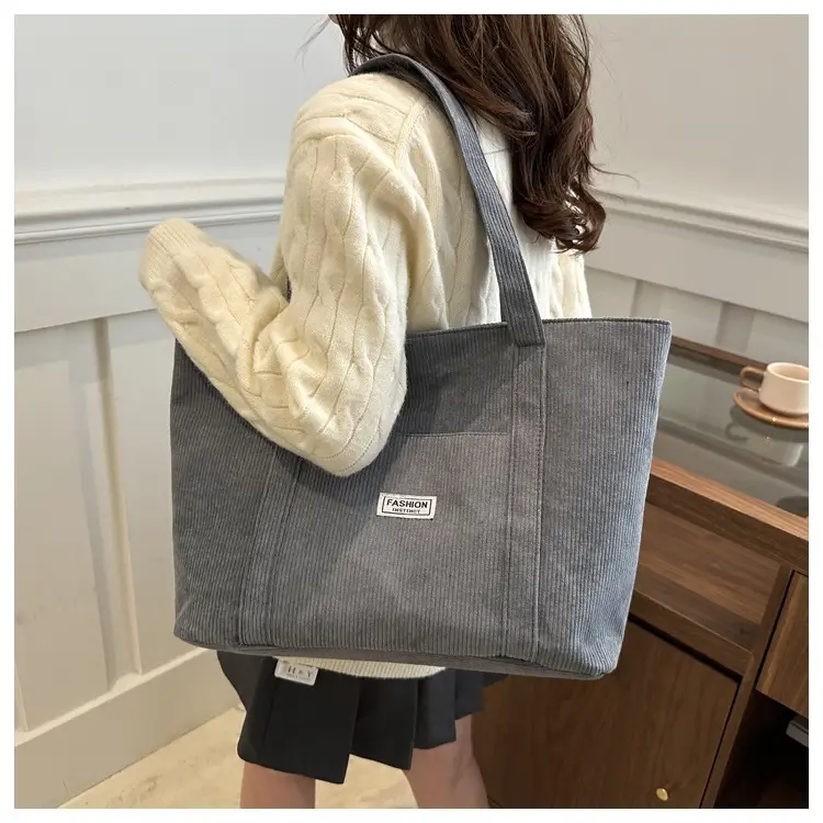 Women's Large Capacity Brown Tote Bag 2024 Winter — feature 16