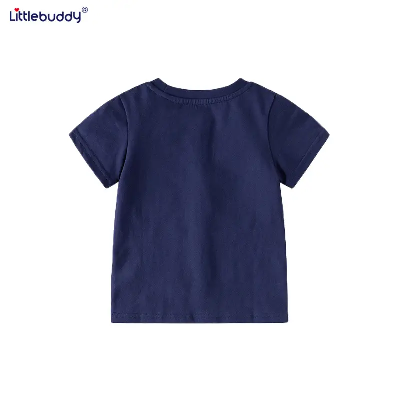 Girls Navy Blue Short Sleeve T-Shirt Wholesale
