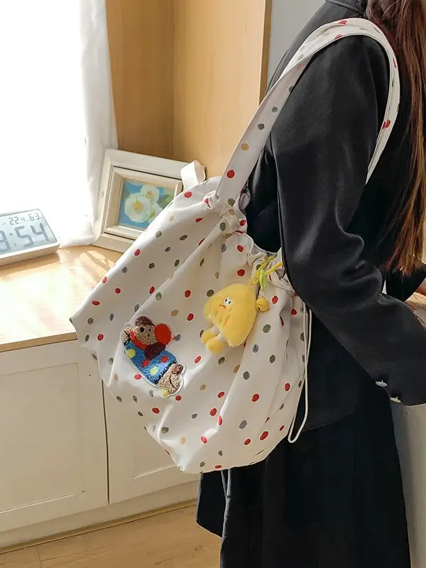 Cute Cartoon Polka Dot Women's Shoulder Bag 2024