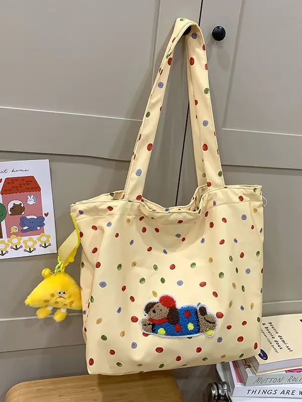 Cute Cartoon Polka Dot Women's Shoulder Bag 2024