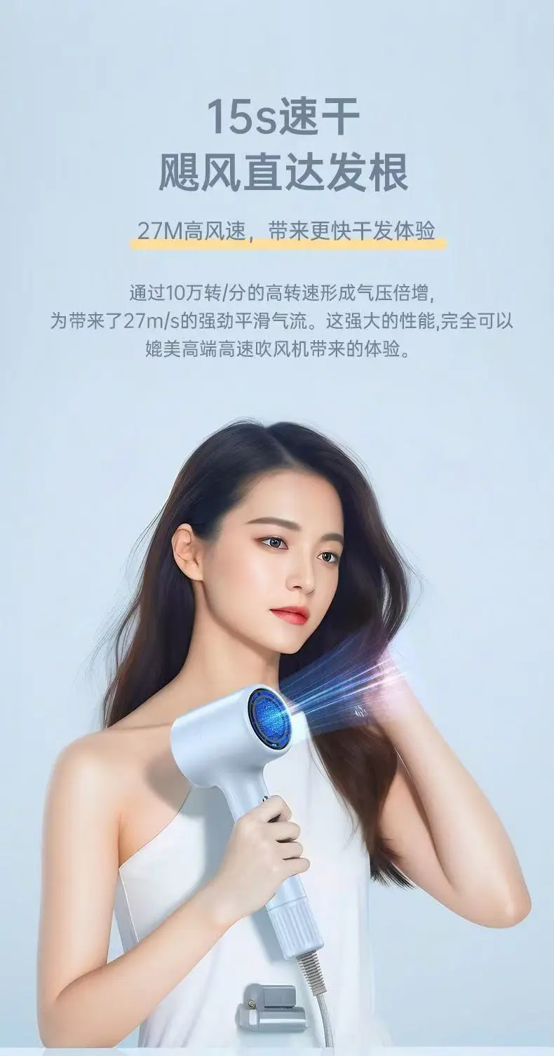 Mini Hair Dryer with Negative Ions & Hot Cold Wind — feature 13
