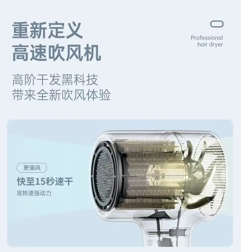 Mini Hair Dryer with Negative Ions & Hot Cold Wind — feature 6
