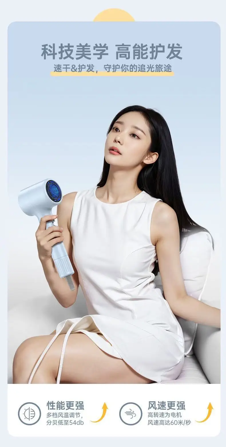 Mini Hair Dryer with Negative Ions & Hot Cold Wind — feature 8