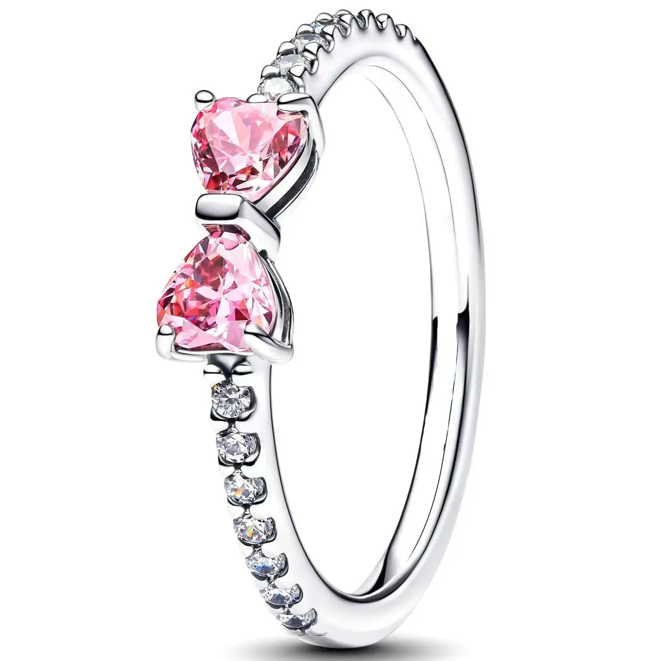 Panjia Pink Love Necklace Butterfly Earrings Adjustable Silver Plated - Image 10