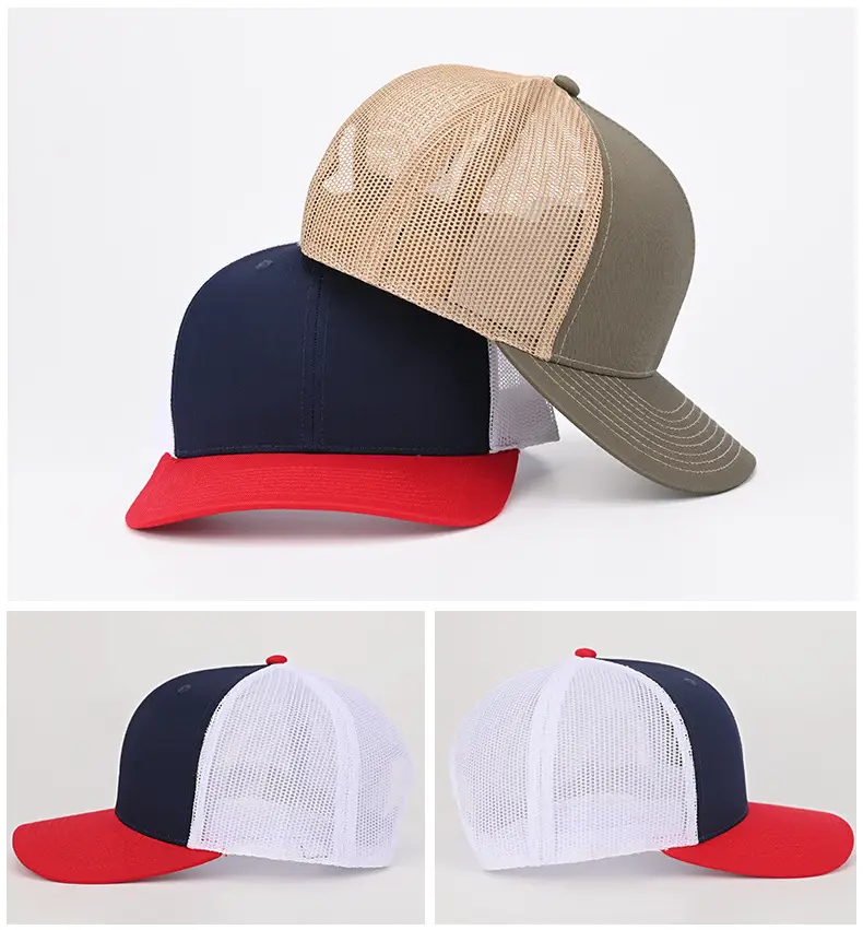 Light Gray Black Baseball Cap with Hard Brim — feature 13