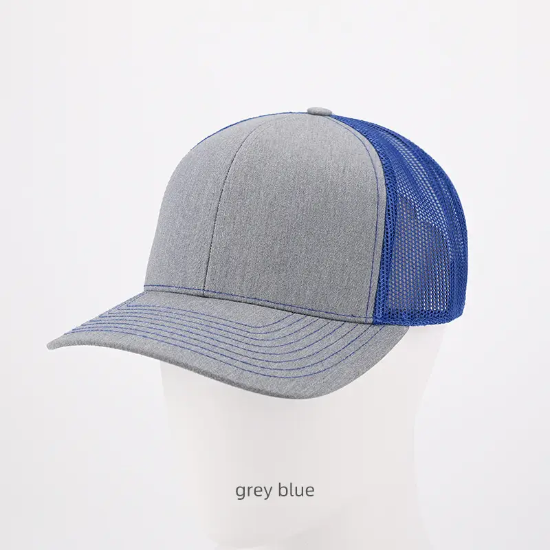 Light Gray Black Baseball Cap with Hard Brim - Image 8