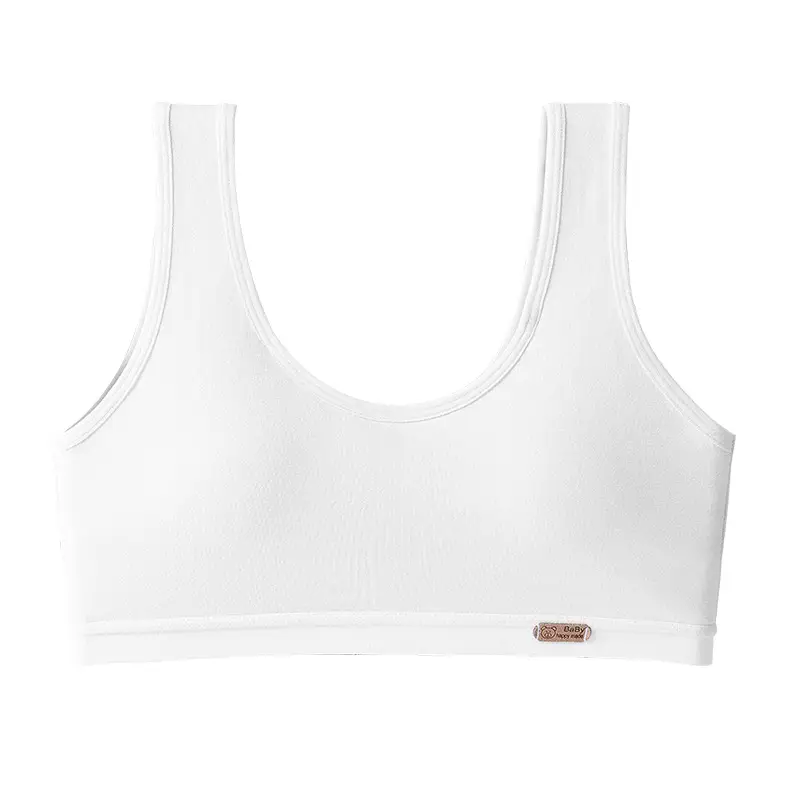 Girls' Bra Traceless Development Vest Girls' Student Girls' Underwear Anti-bump Pure Cotton 9-12-16 Years Old