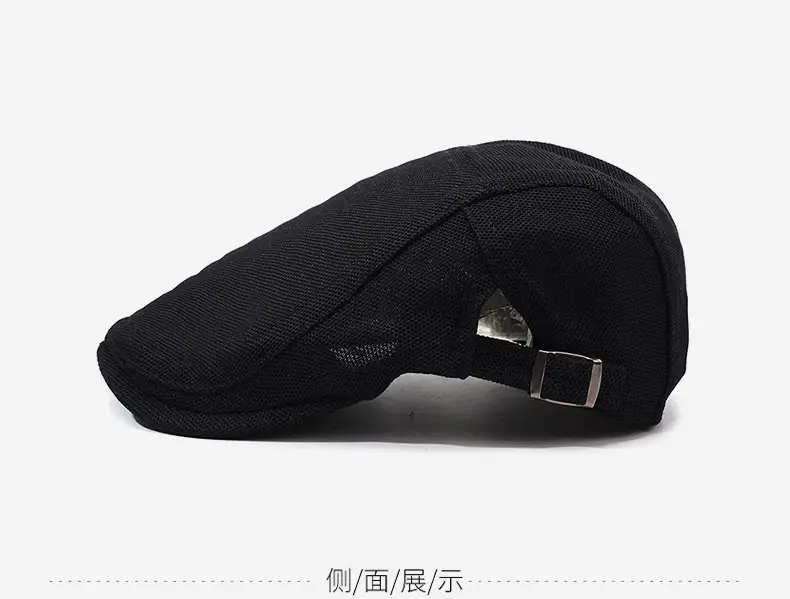 Men's Black Net Cap Summer Sun Hat — feature 10