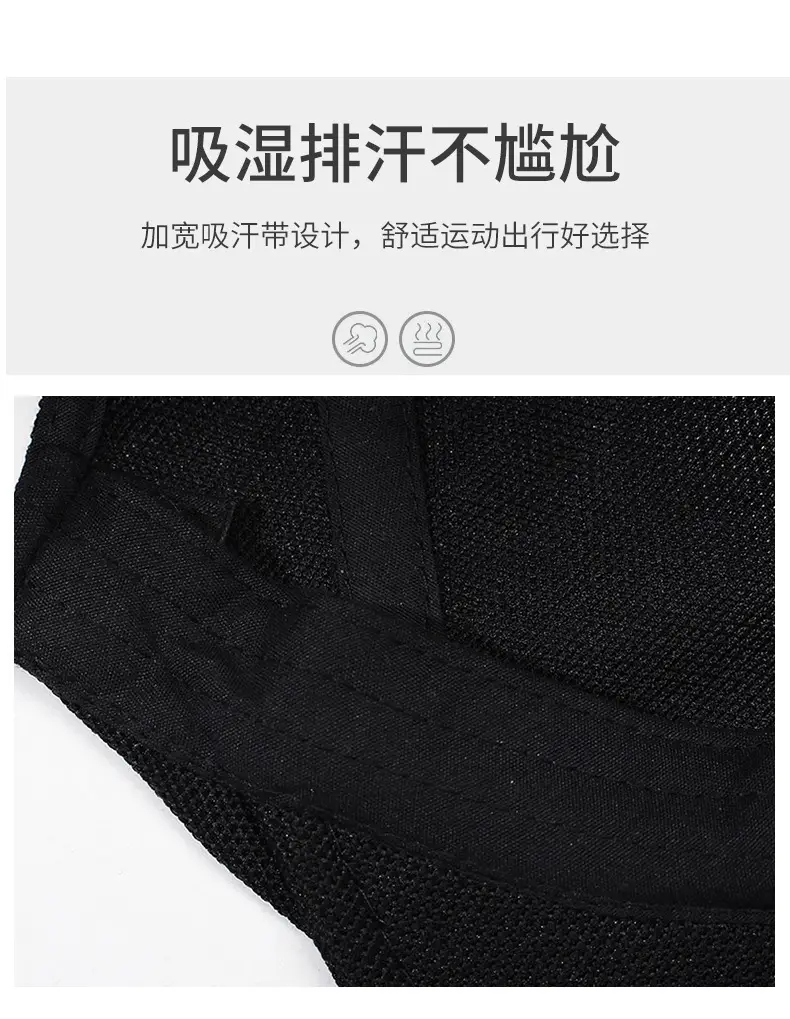 Men's Black Net Cap Summer Sun Hat — feature 3