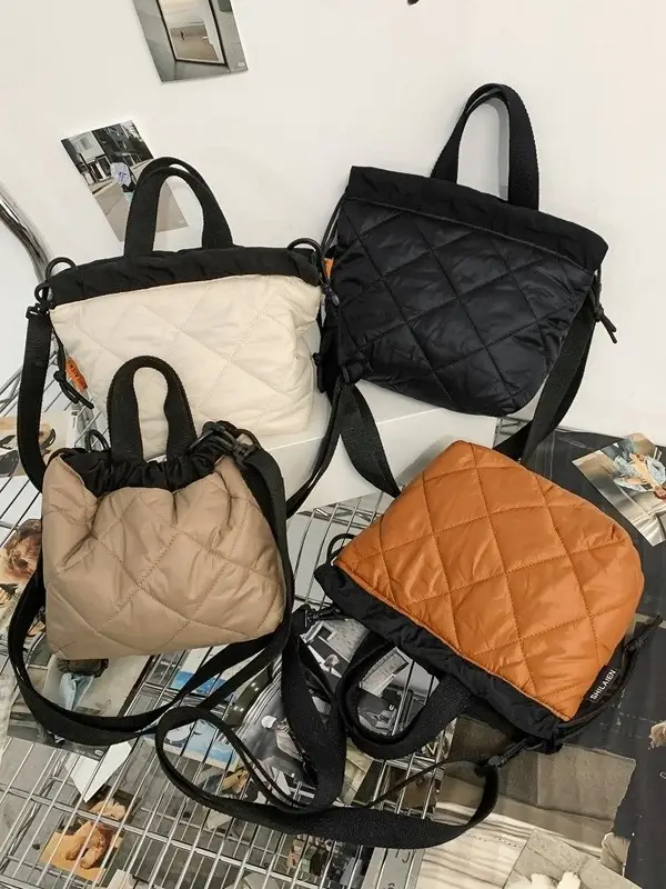 Black Quilted Shoulder Crossbody Bag 2024