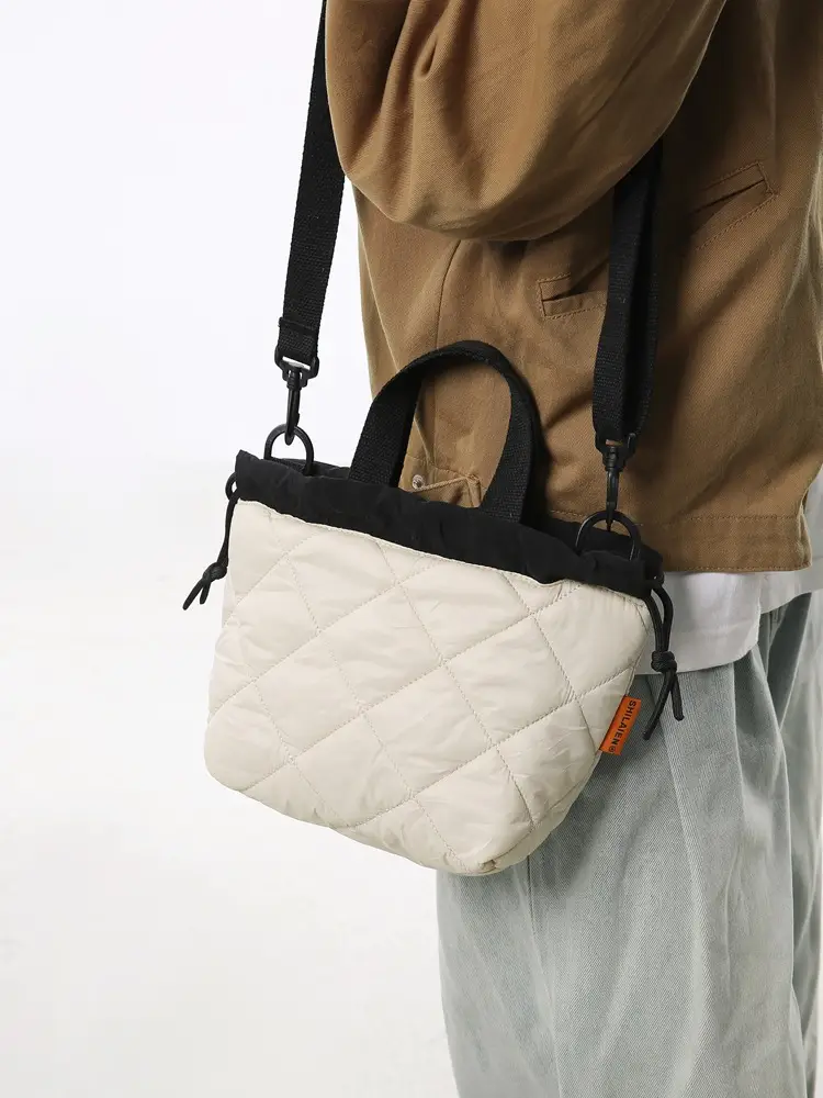 Black Quilted Shoulder Crossbody Bag 2024