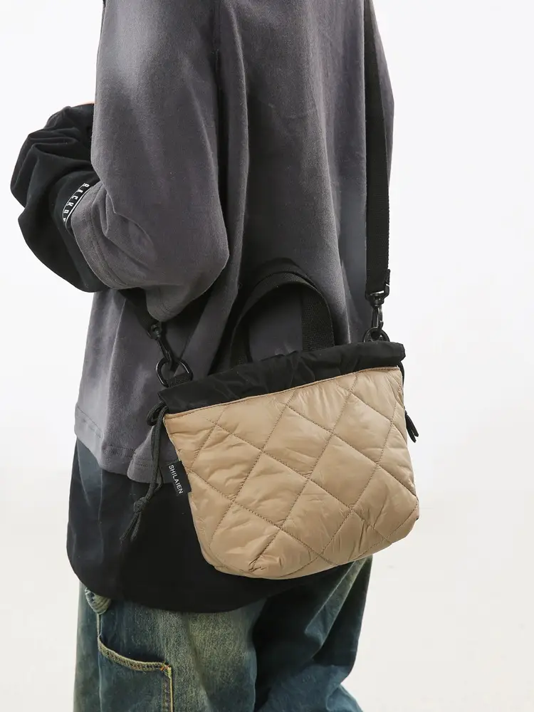 Black Quilted Shoulder Crossbody Bag 2024