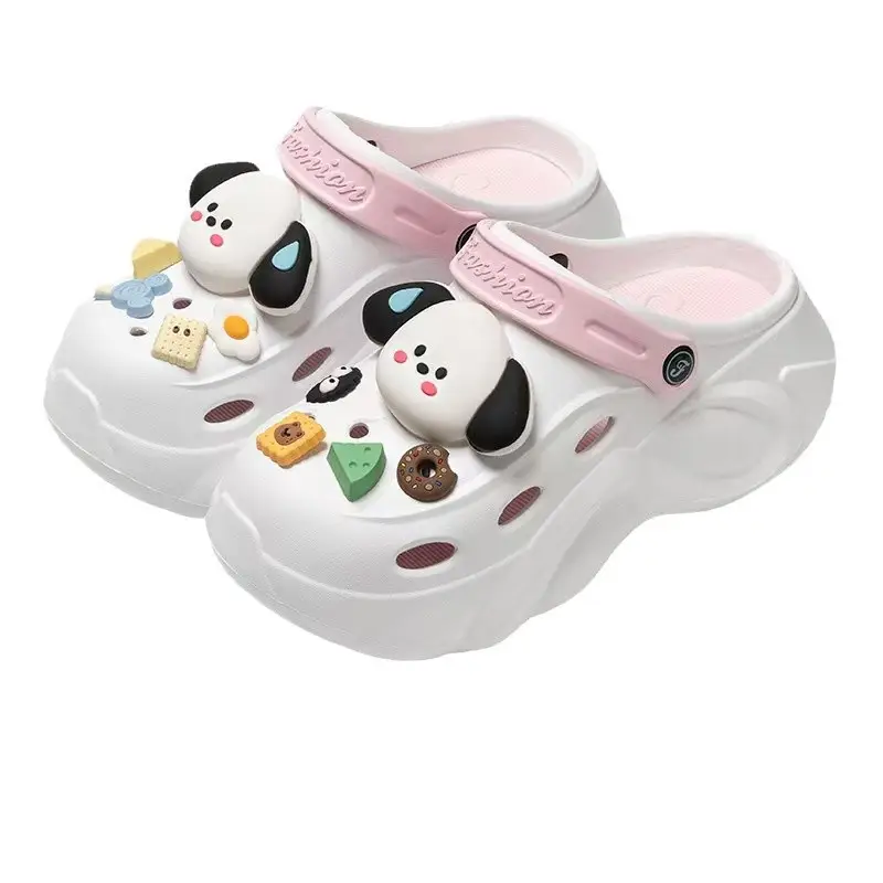 EVA Hole Shoes Women's Summer Outer Wear Ins Trendy Cute Sweating Dog Height Increase Thick Bottom Non-Slip Slip Slippers - Image 8