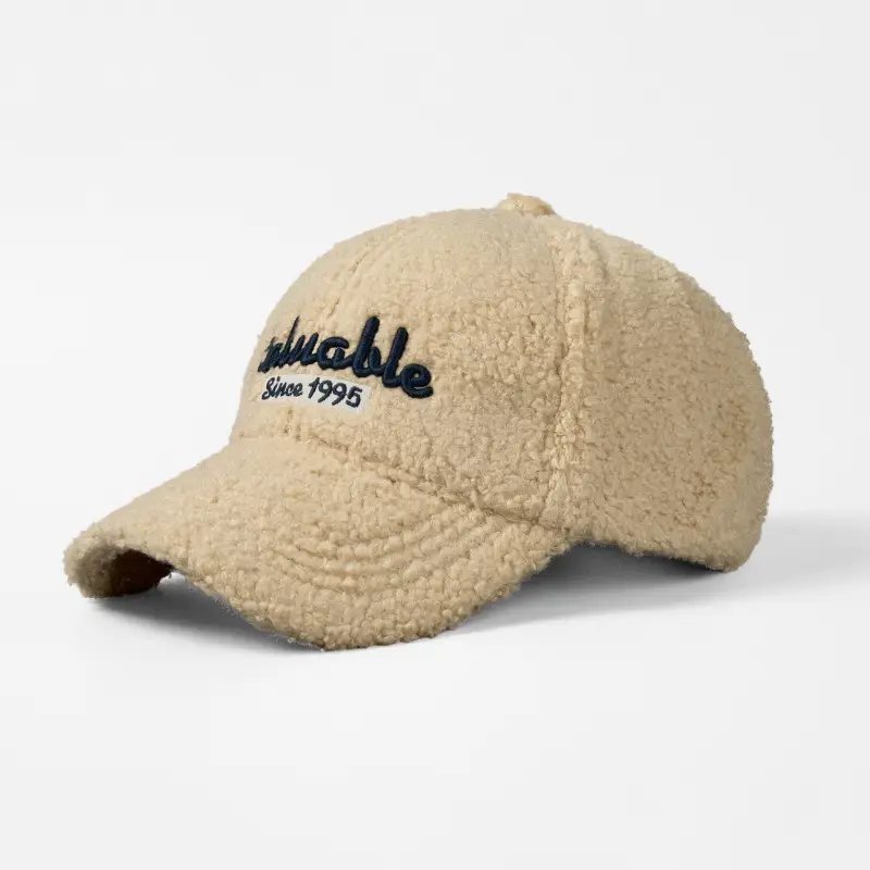 Pink Wool Embroidered Baseball Cap for Women - Image 5