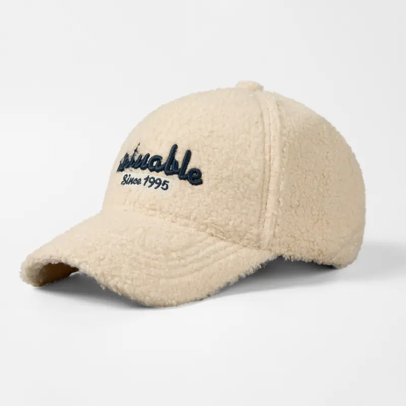 Pink Wool Embroidered Baseball Cap for Women - Image 8