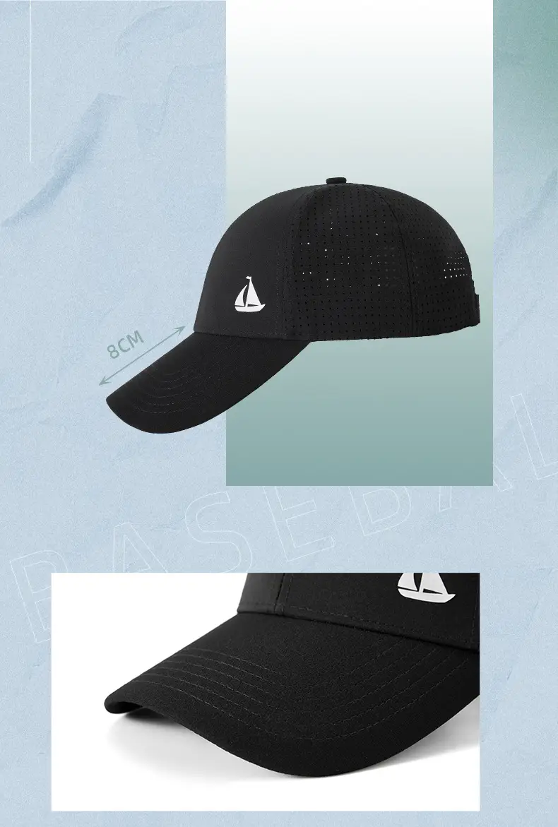 Women Men UV Sun Hat Black Adjustable Cap — feature 14