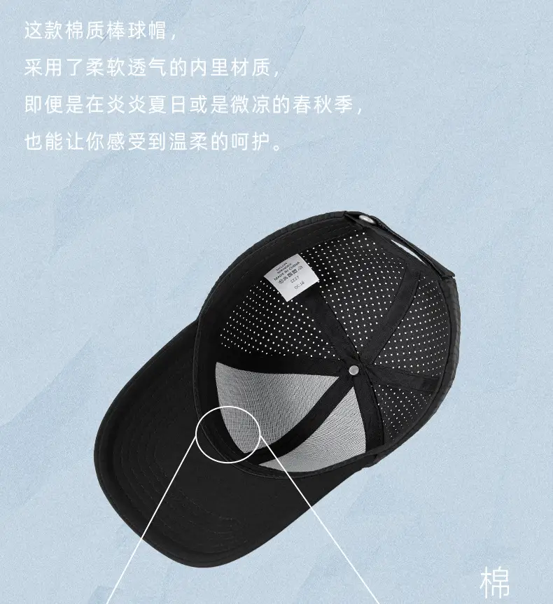 Women Men UV Sun Hat Black Adjustable Cap — feature 19