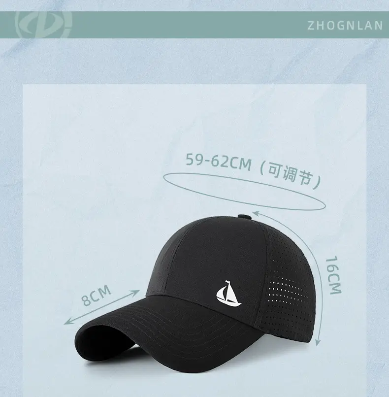 Women Men UV Sun Hat Black Adjustable Cap — feature 30