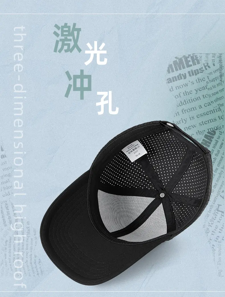 Women Men UV Sun Hat Black Adjustable Cap — feature 9