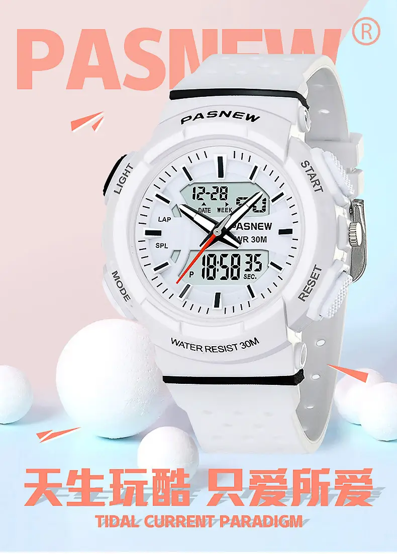 Blue Waterproof Luminous Kids Watch with Digital Display — feature 1