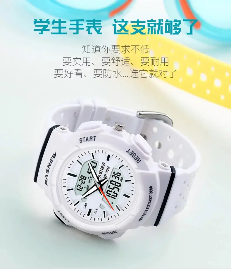 Blue Waterproof Luminous Kids Watch with Digital Display — feature 2