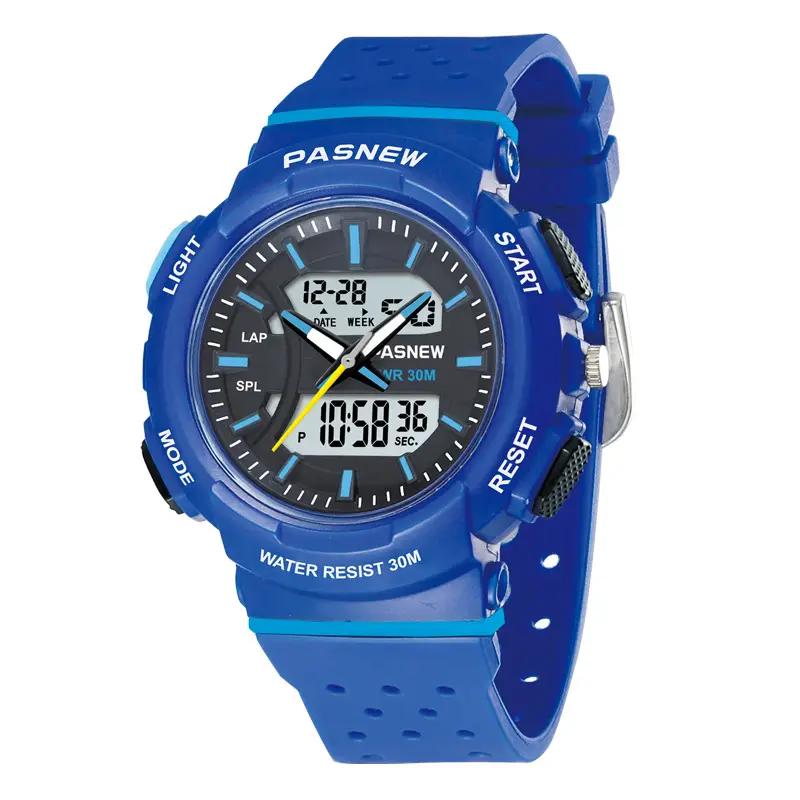 Blue Waterproof Luminous Kids Watch with Digital Display - Image 3