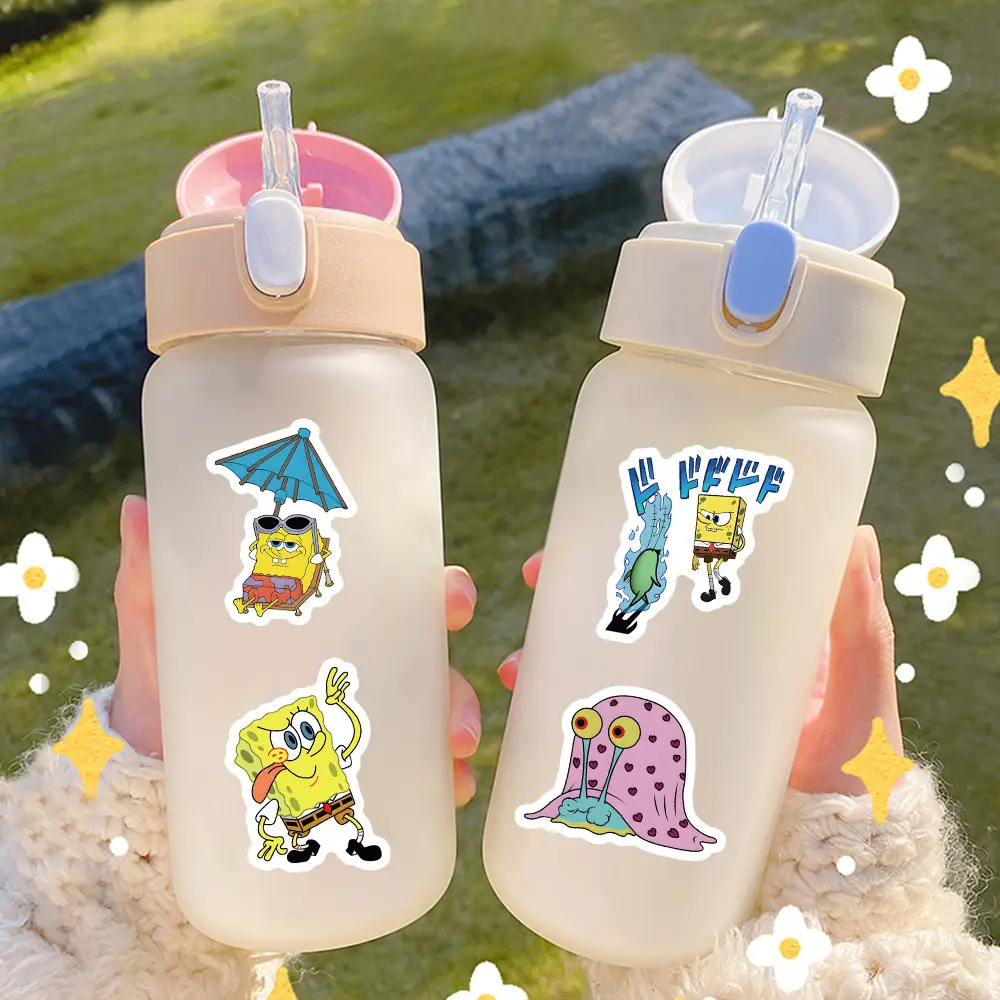 100 stickers Spongebob Cartoon stickers Paidaxing Squidward's Peripheral Decoration Notebook Stationery Handbook Diy stickers