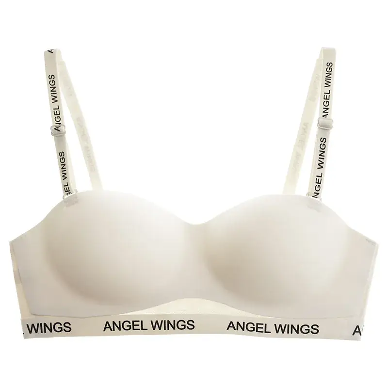Angel Wings Letter Belt Bra White Non Slip - Image 3